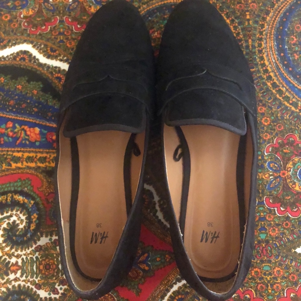 Black loafers
